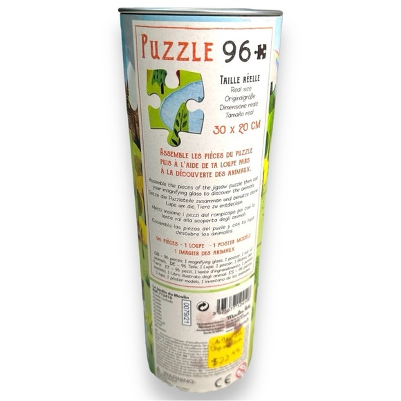 Kids Puzzle - Moulin Roty Forest Exploration 96 Piece Puzzle in a Can - Kids 5+ - Picture 3 of 5